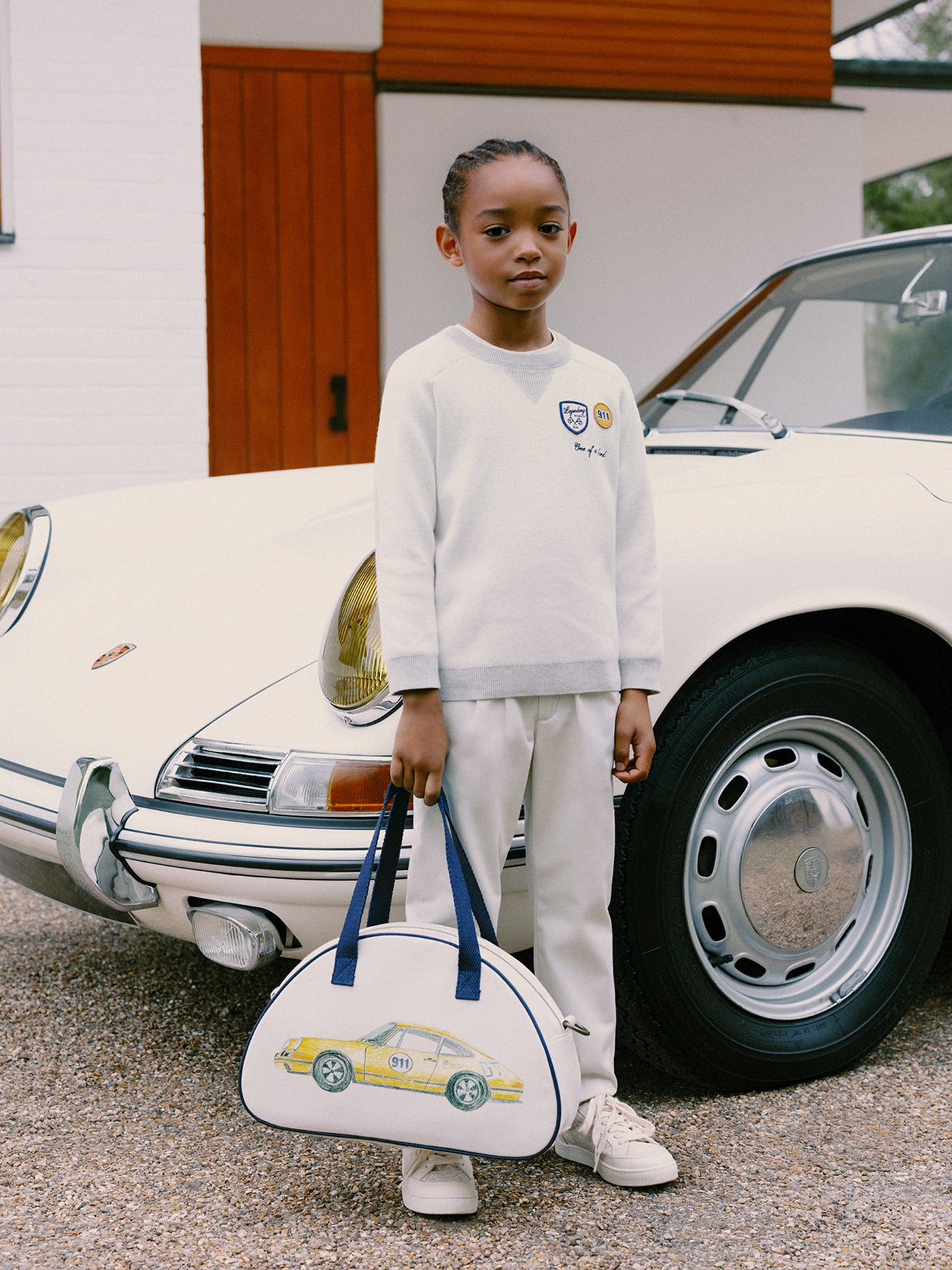 Boy's Look Bonpoint x Porsche - Cotton and cashmere sweater