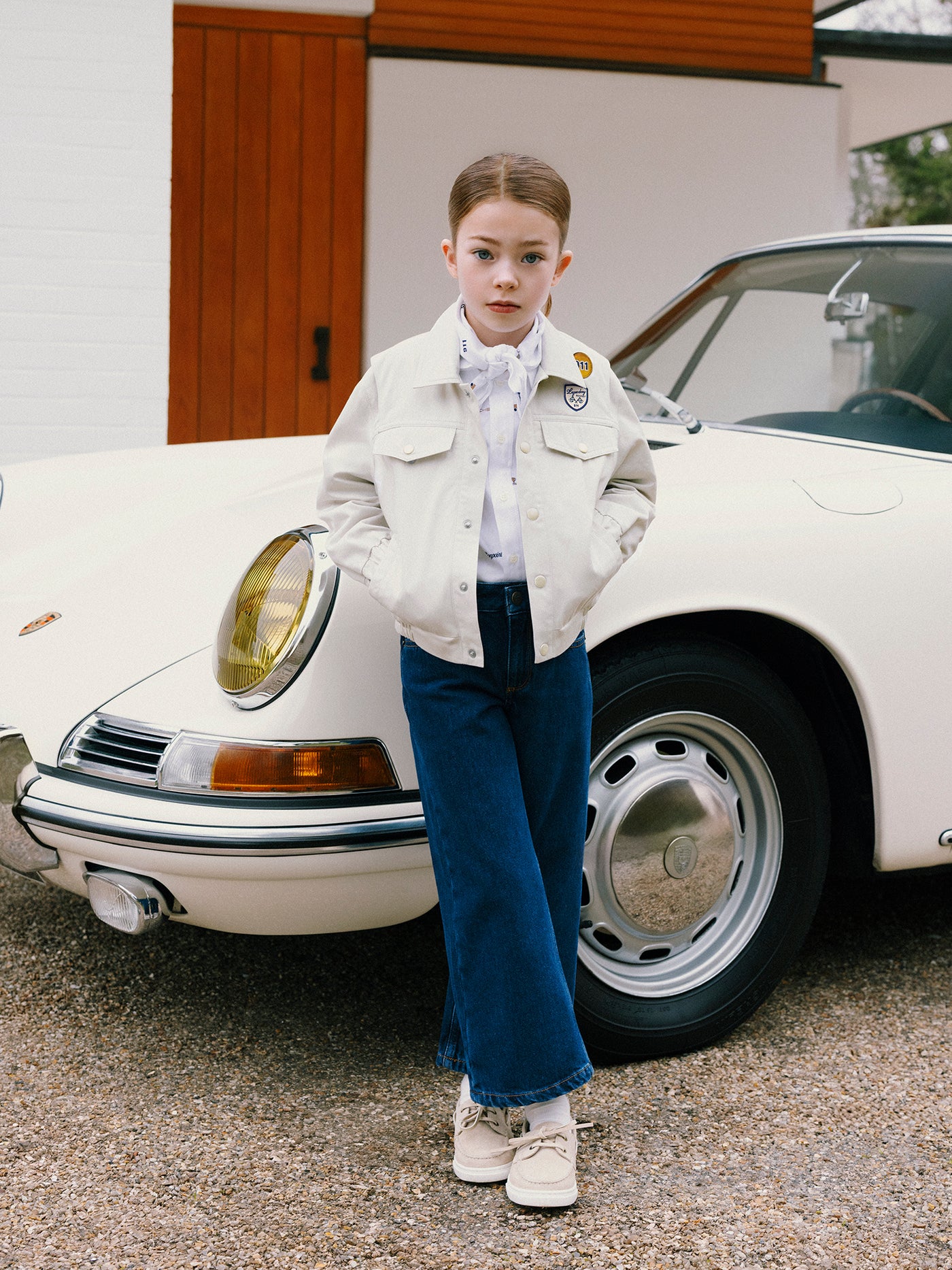 Girl's Look Bonpoint x Porsche - Organic cotton twill jacket