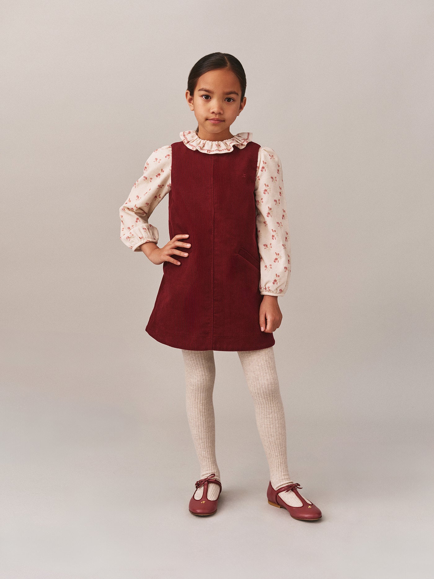 Girls' Winter Look 2025 - Red Dress