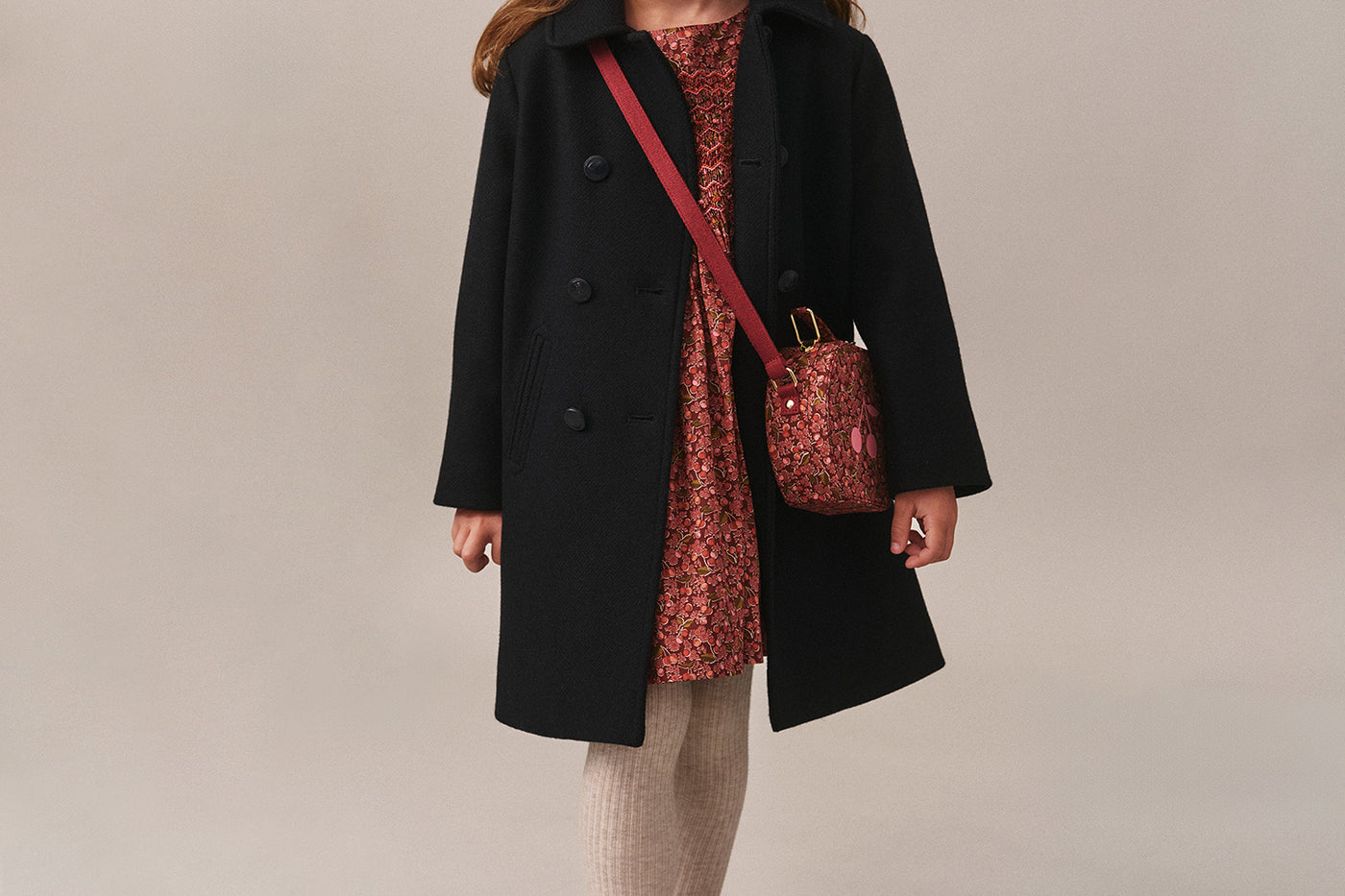 Girls' Winter Look 2025 - Navy Blue Coat