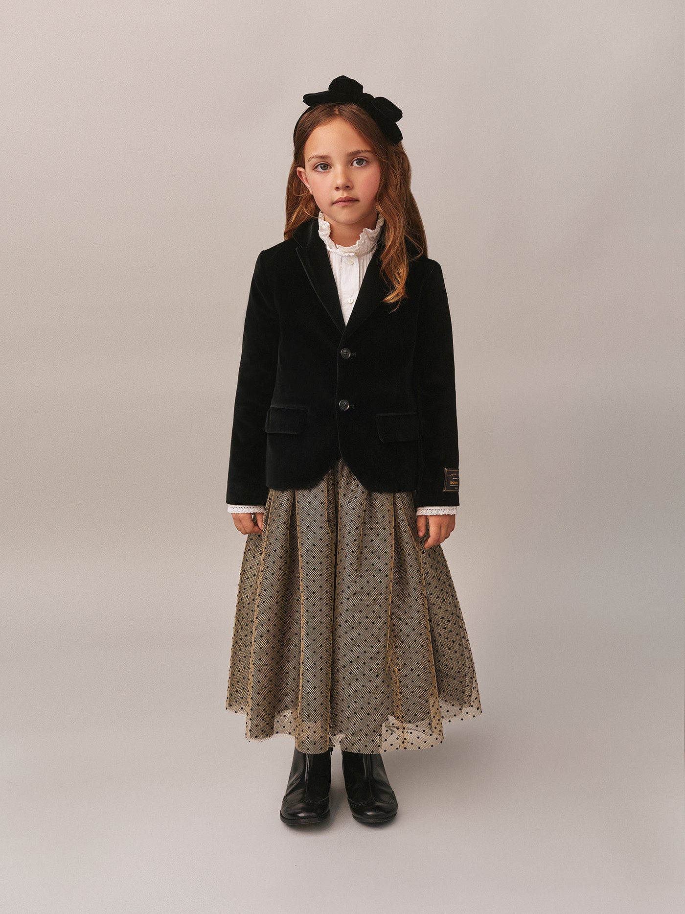 Girls' Winter Look 2025 - Velvet Jacket