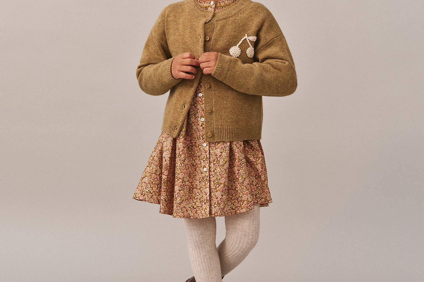 Girls' Winter Look 2025 - Cherry Cardigan