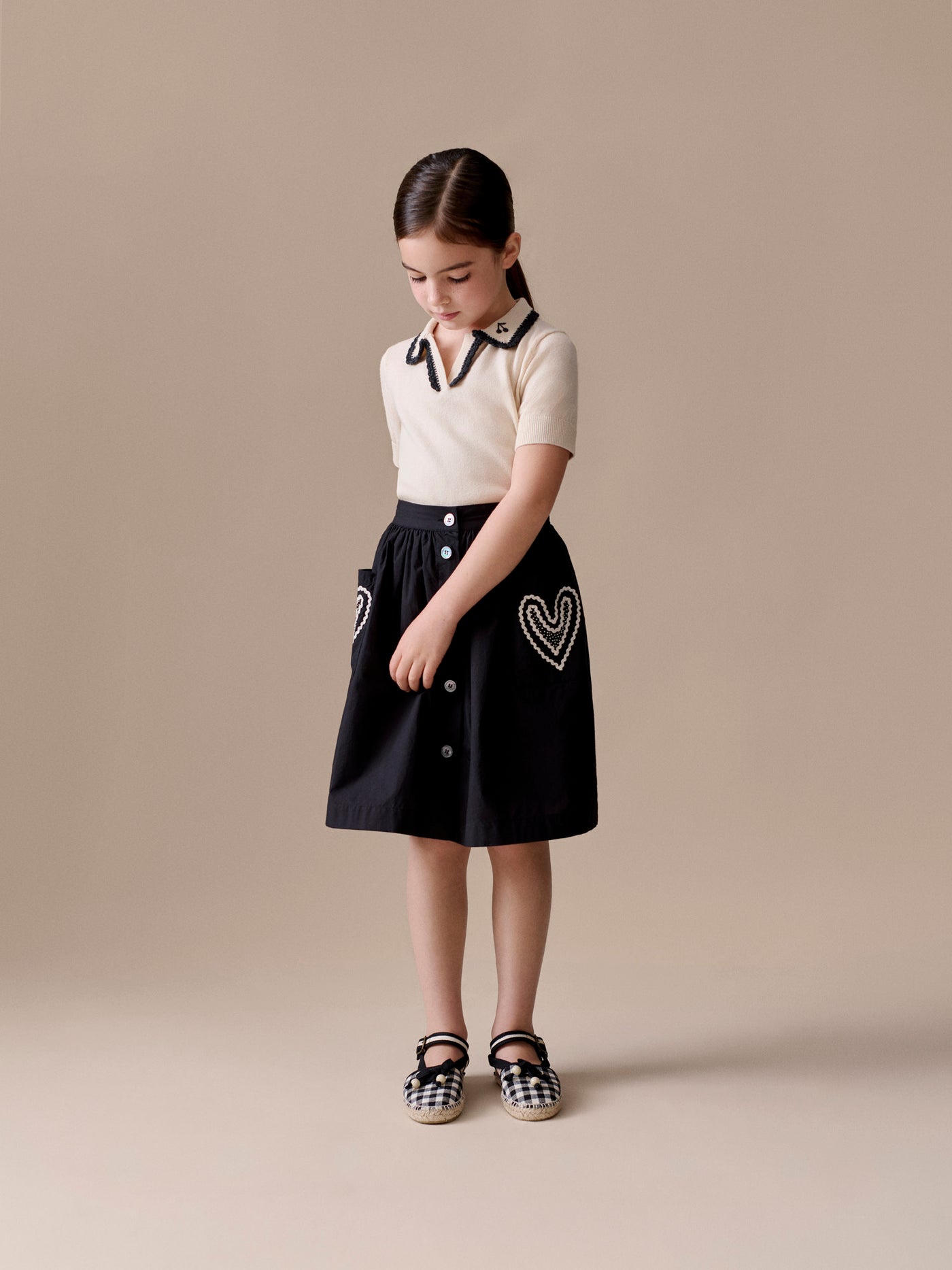 Girl's Look Summer 2026 - Hand-embroidered skirt