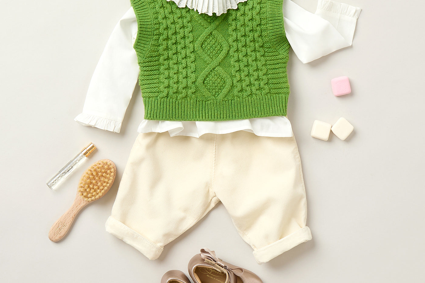 Winter 2025 Baby girl's look - Joon wool sleeveless sweater