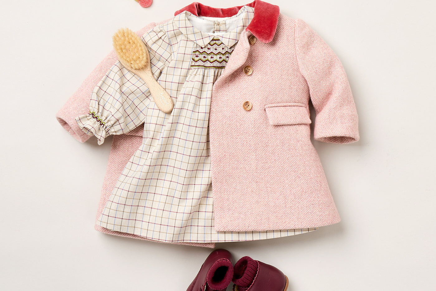 Winter 2025 Baby girl's look - Juju cotton twill dress