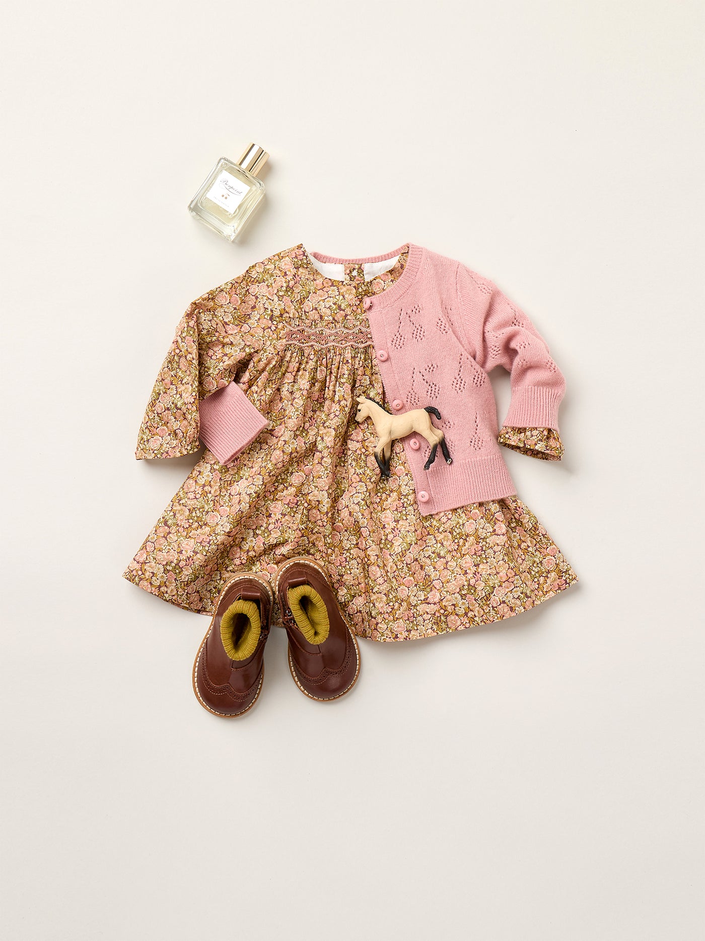 Winter 2025 Baby girl's look - Felicie Liberty smocked dress