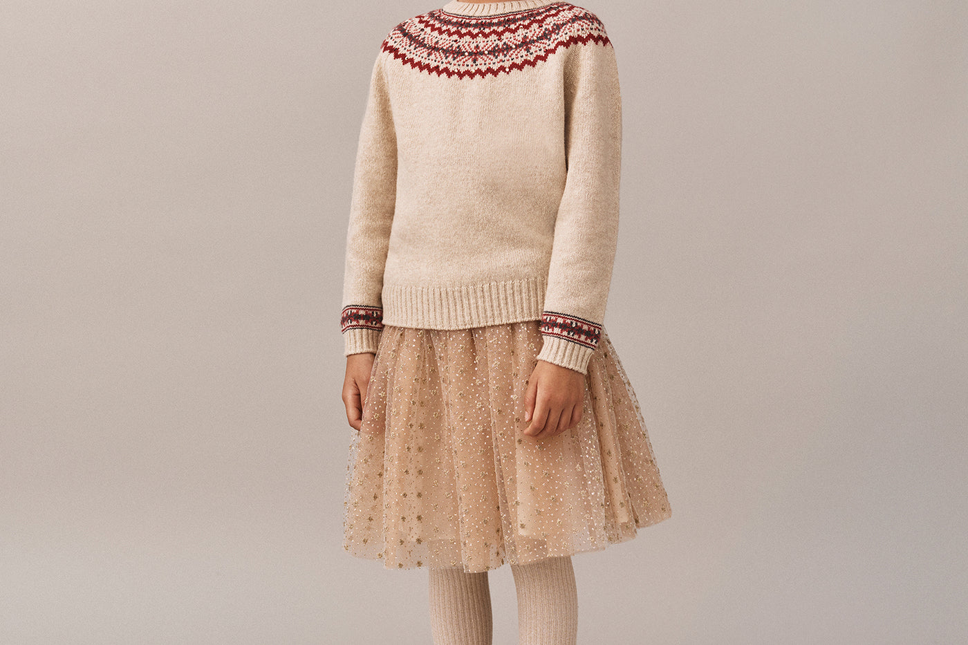 Girls' Winter Look 2025 - Jacquard Sweater