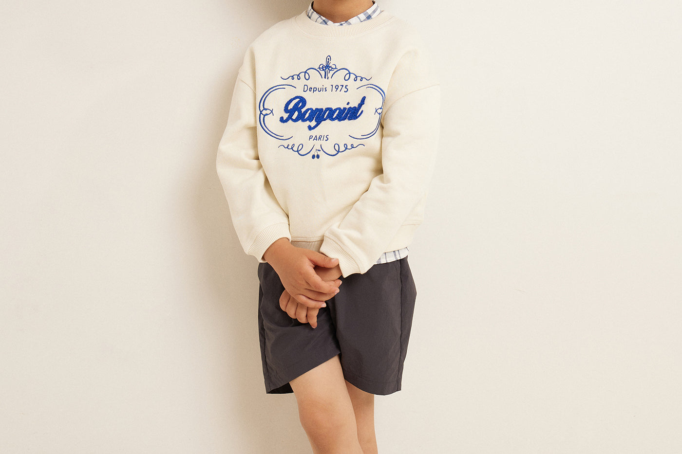 SUMMER 2023 BOY'S LOOK WHITE SWEATER