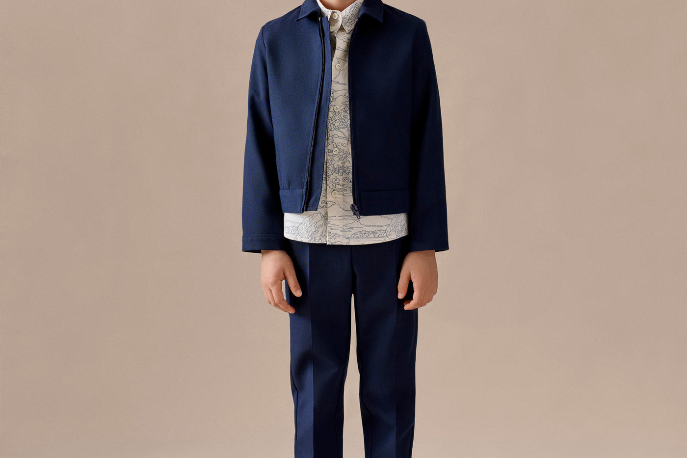 Boy's look Summer 2026 - Suit jacket with peaked collar