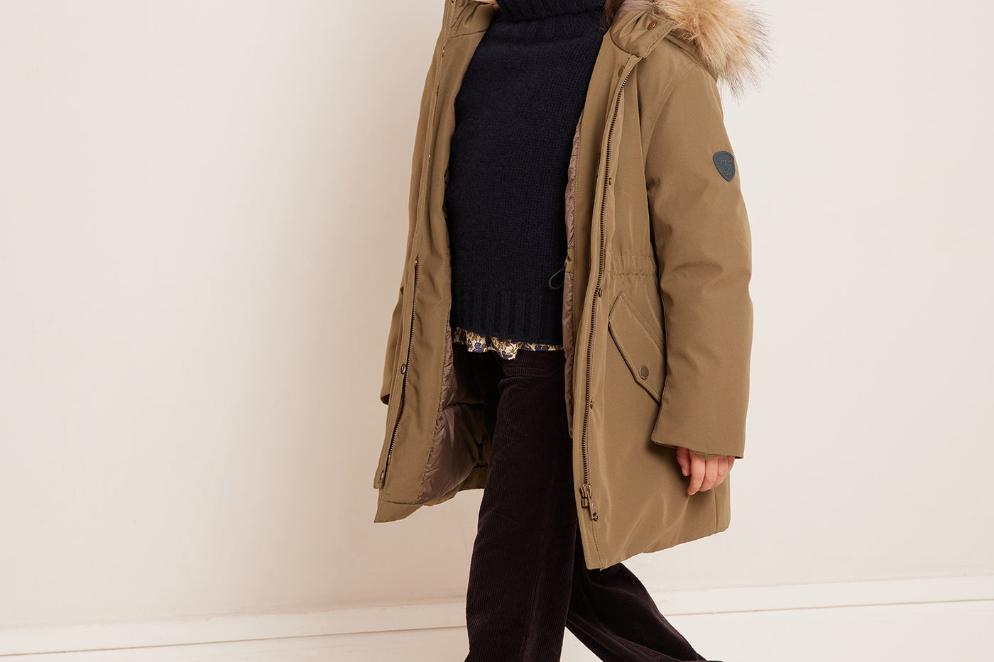 Winter 2023 girl's look parka