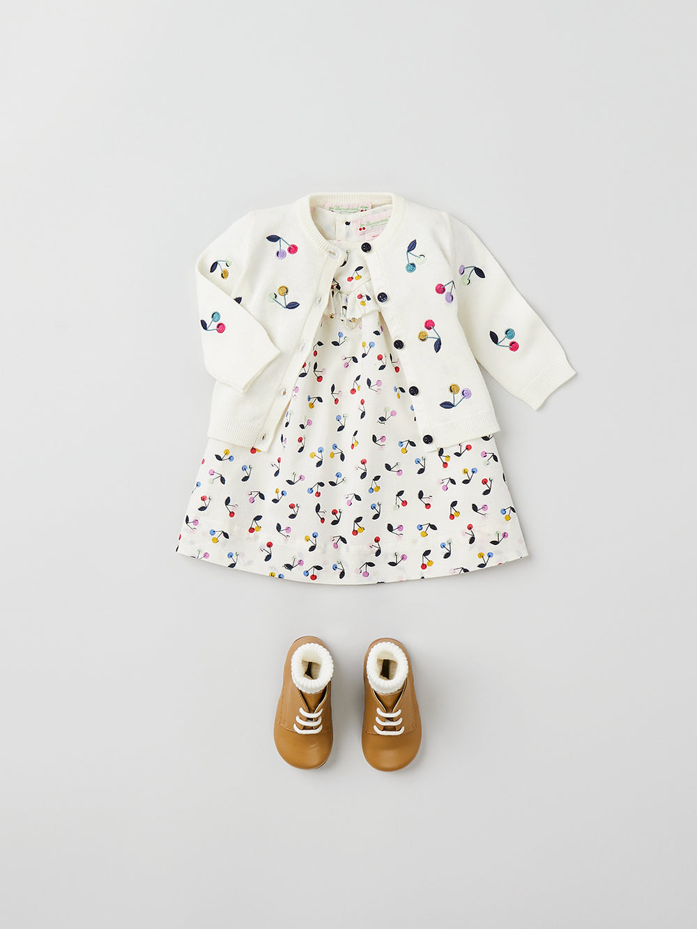SUMMER 2023 BABY GIRL'S LOOK CHERRY CARDIGAN