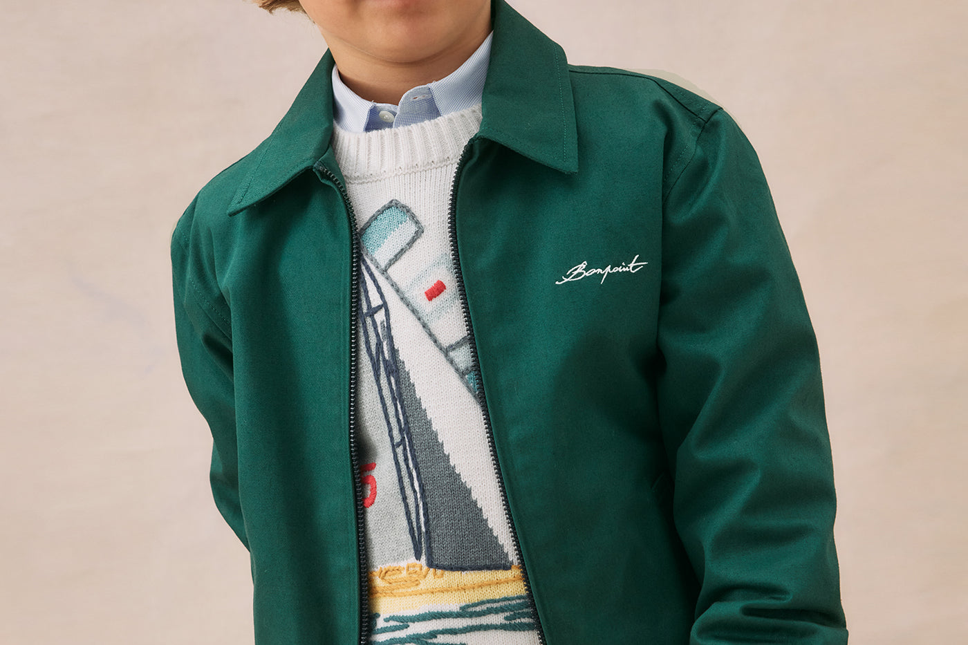 Boy's summer look 2025 Boat sweater