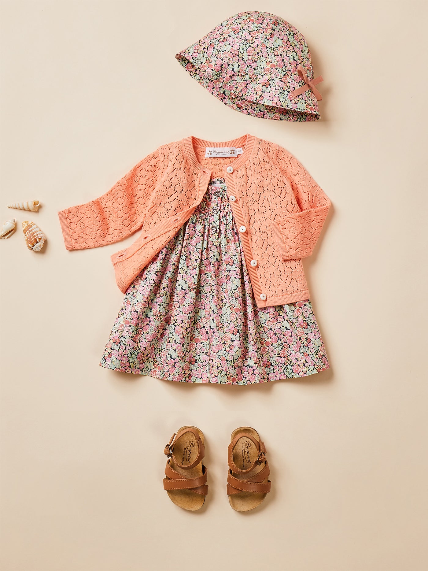 Baby girl's look summer 2024 Liberty fabric dress