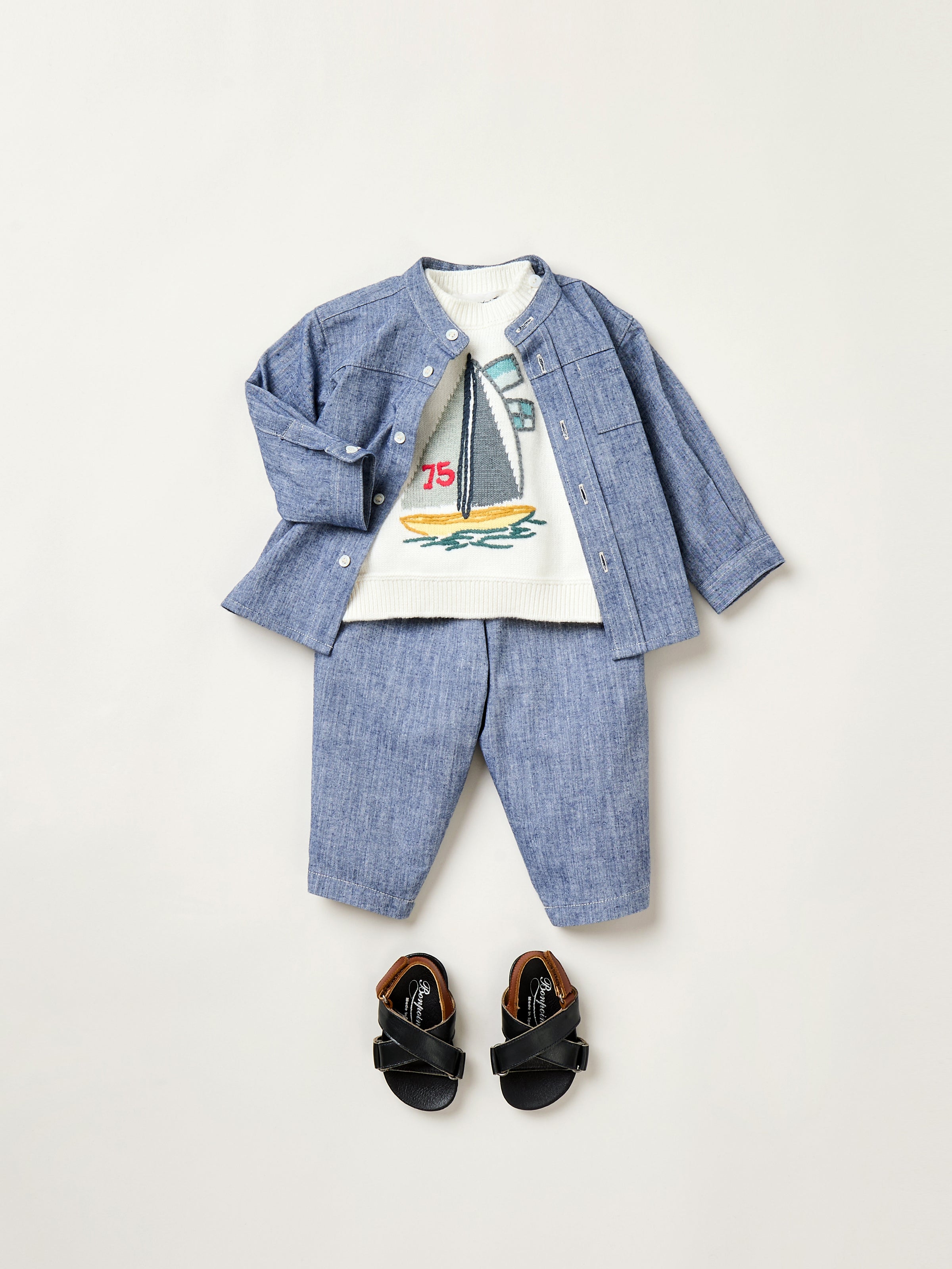 Summer 2025 Baby boy's look - Denim set