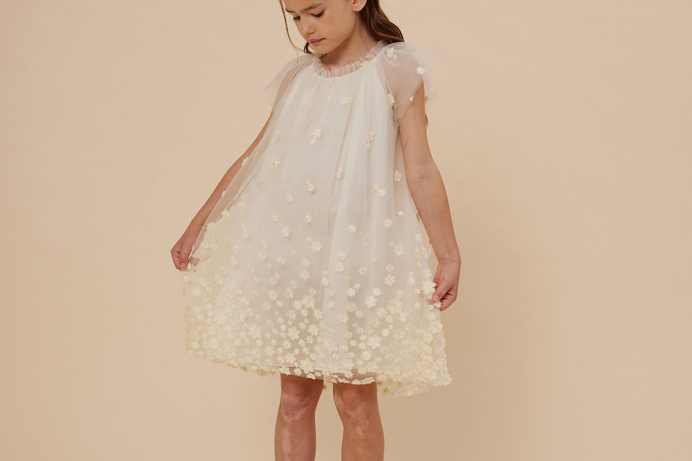 Summer 2024 girl's look tulle dress