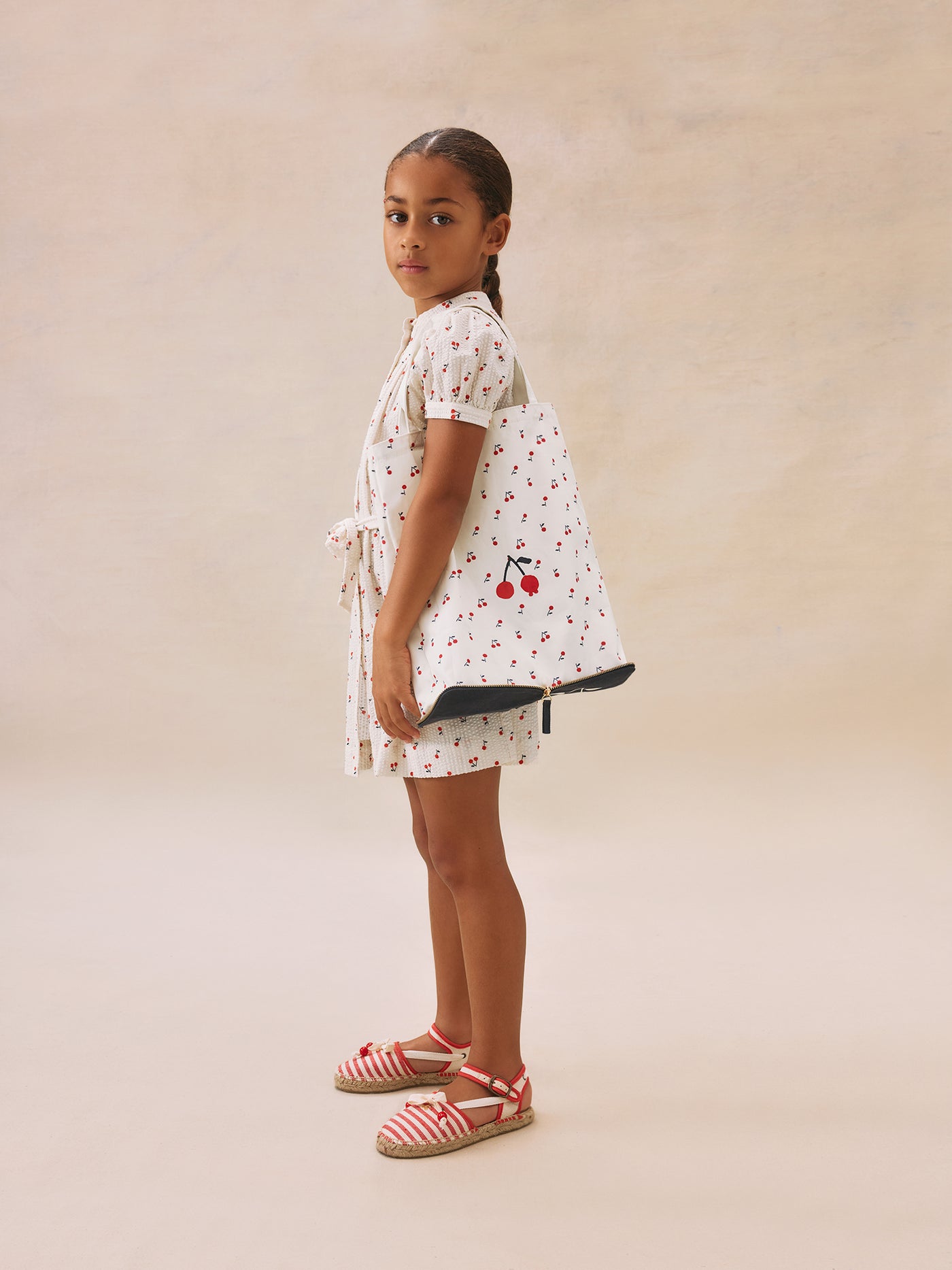 Girl's summer look 2024 Cherries dress