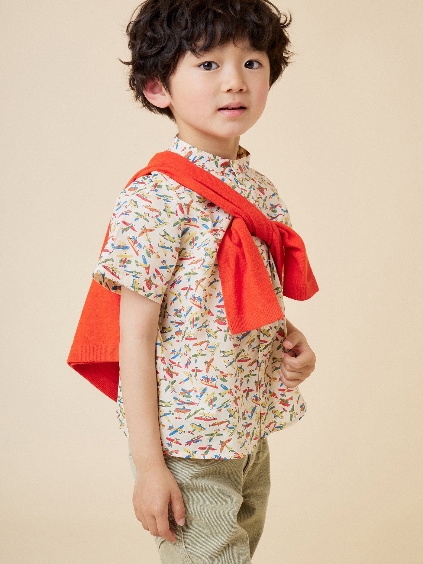 Summer 2024 boy's look Liberty fabric shirt