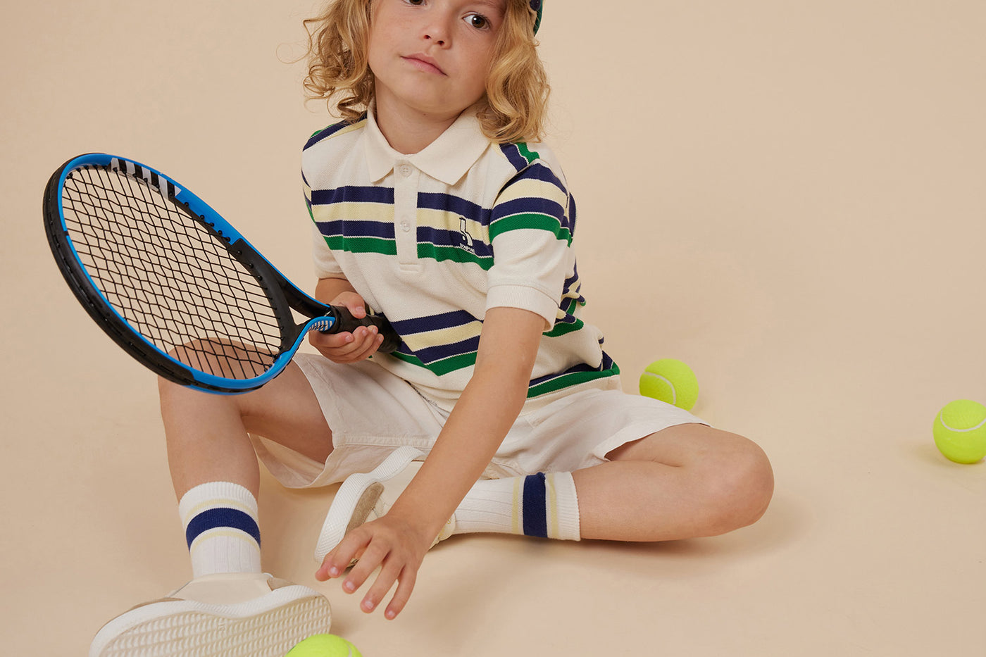 Summer 2024 boy's look striped polo