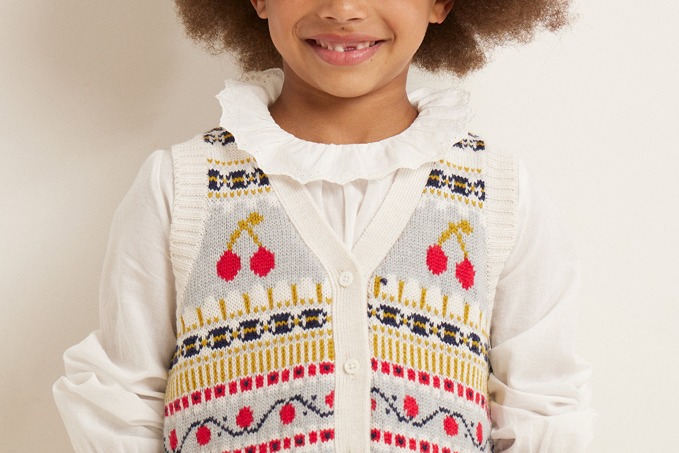 SUMMER 2023 GIRL'S SLEEVELESS CARDIGAN