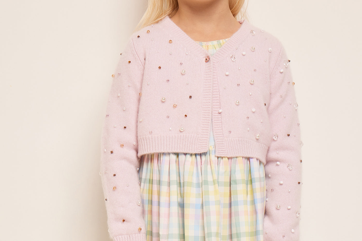 SUMMER 2023 GIRL'S LOOK BEADED CARDIGAN