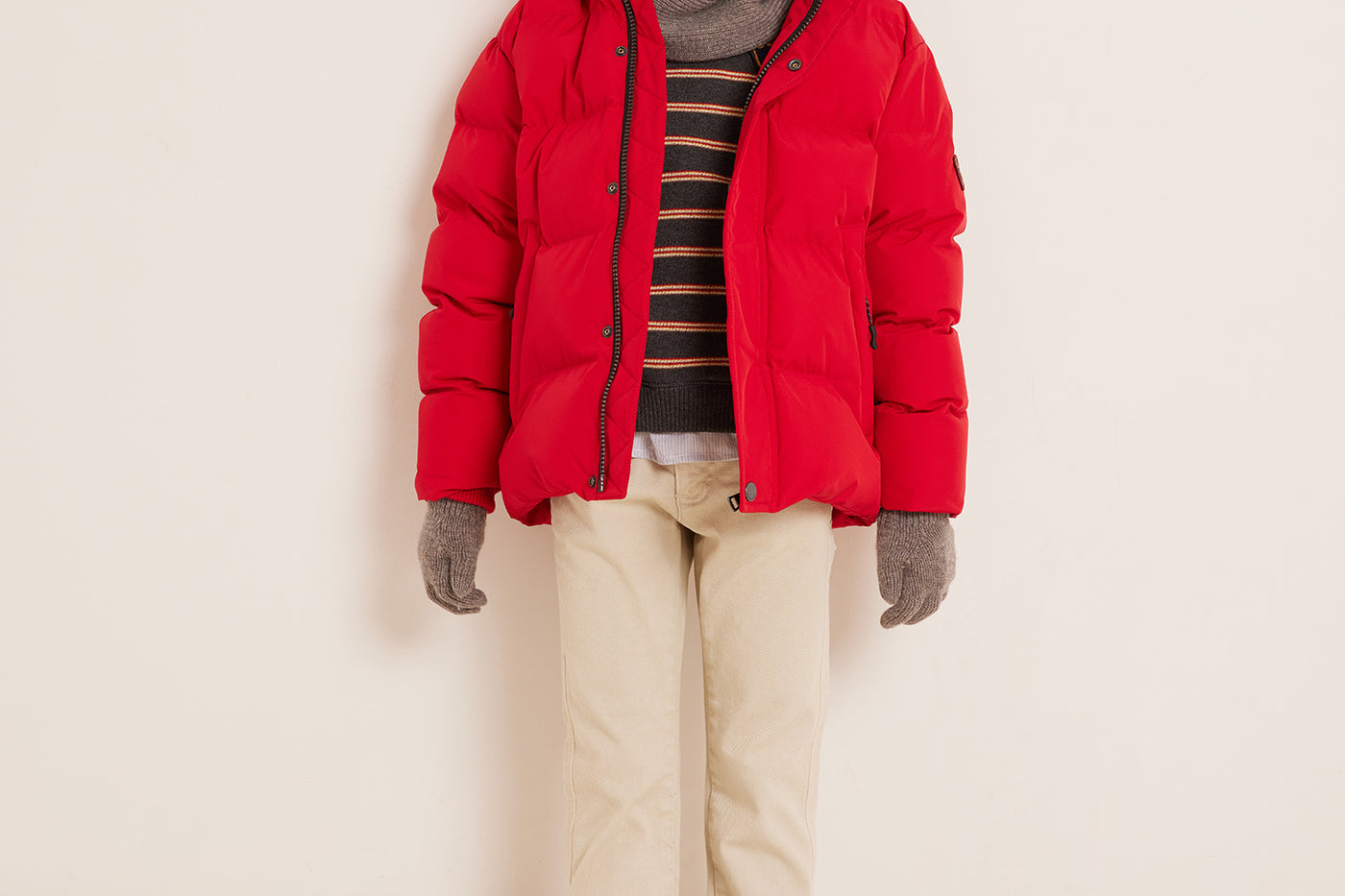 Winter 2023 boy's look striped sweater