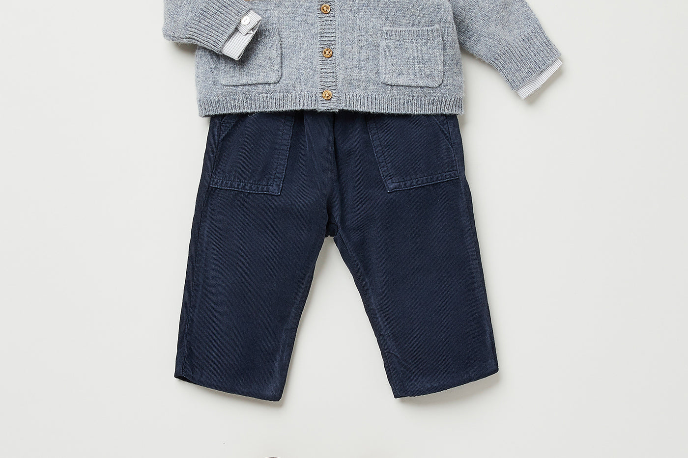 Baby boy winter 2023 cardigan look