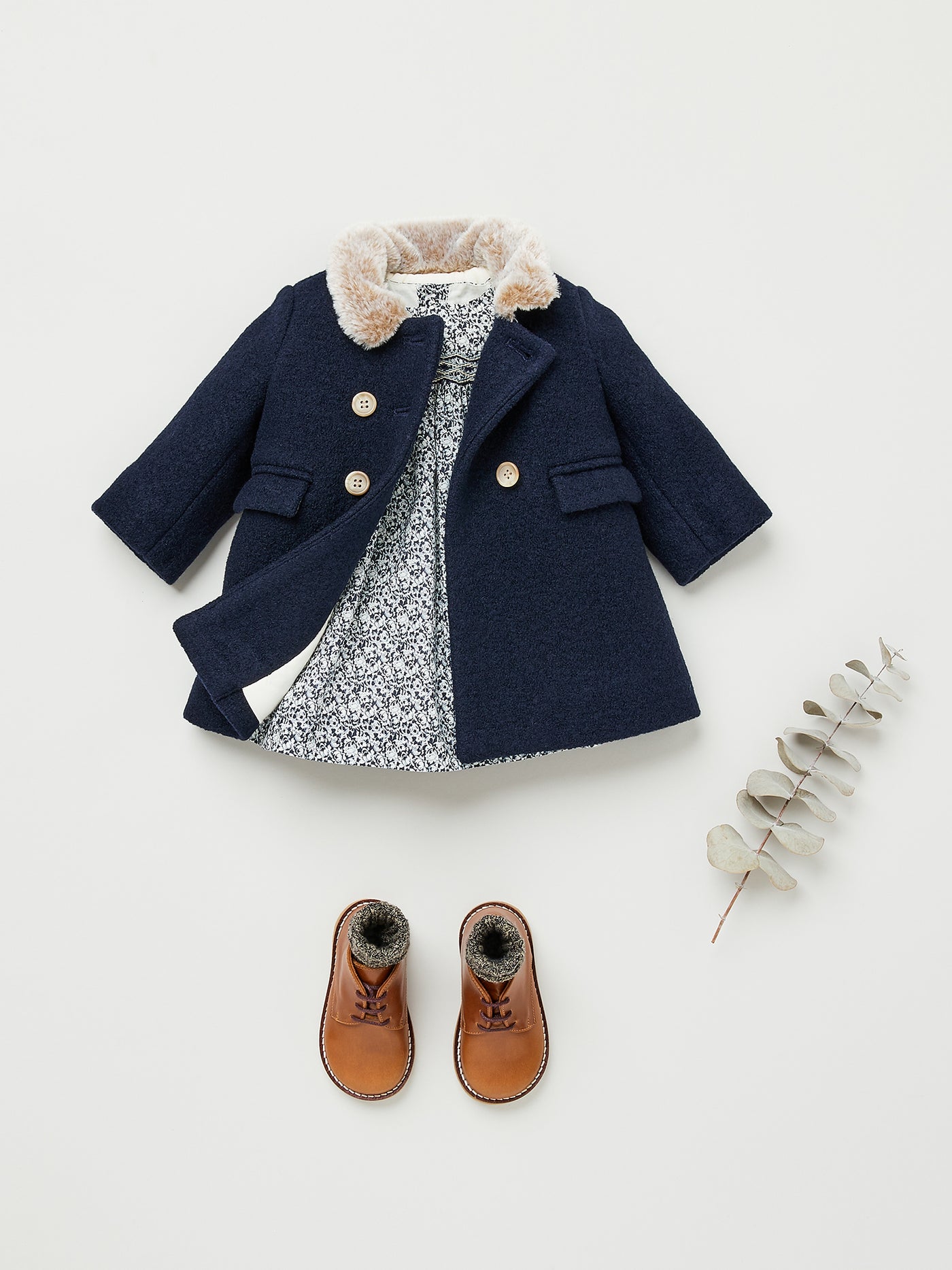 Baby girl winter 2023 dress look