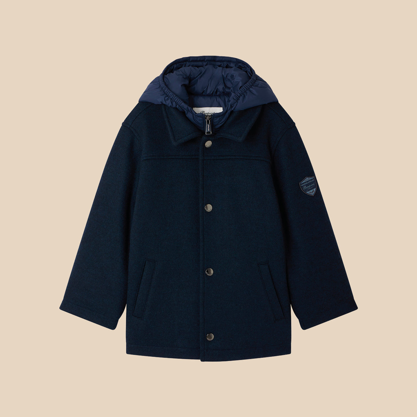 Milad bi-material zipped jacket