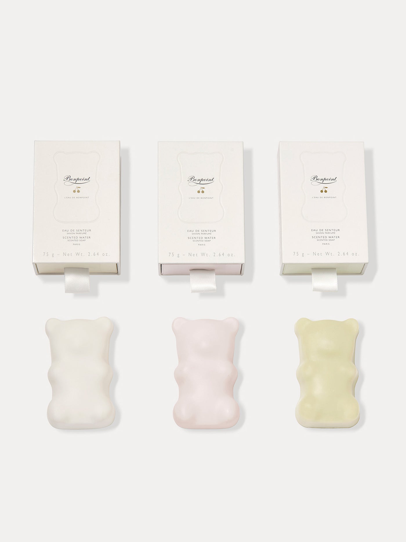 Scented teddy bear soap - Milk white