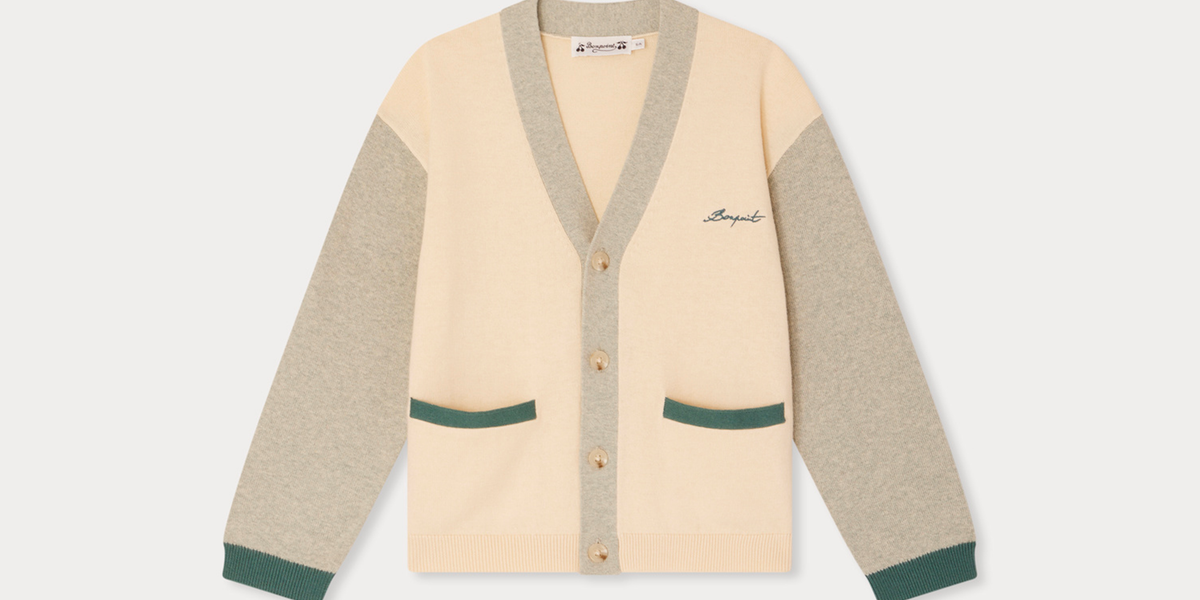 Edouard two-tone V-neck cardigan • Bonpoint