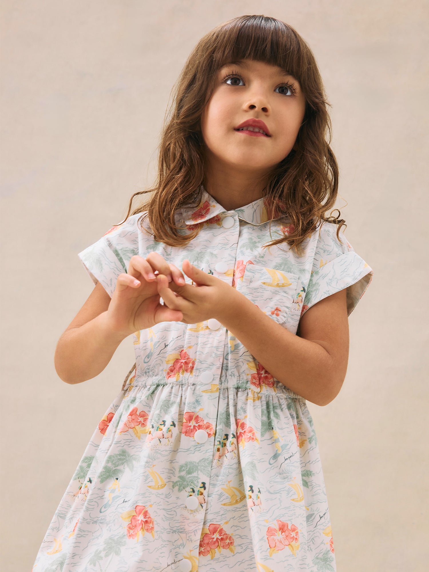 C05【Bonpoint】Gisele プリントドレス 10~14A (#512) Gisele printed poplin dress • Bonpoint