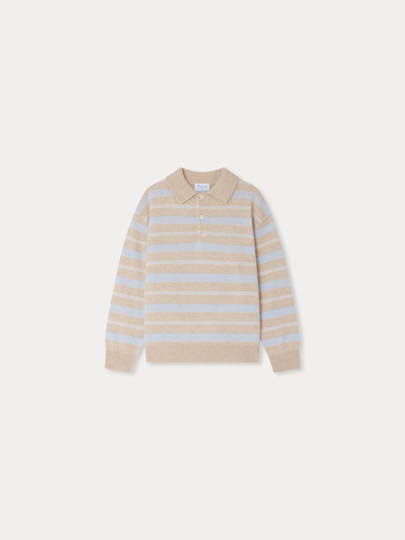 Bonpoint x Guest in Residence Louie unisex polo neck cashmere sweater in sand