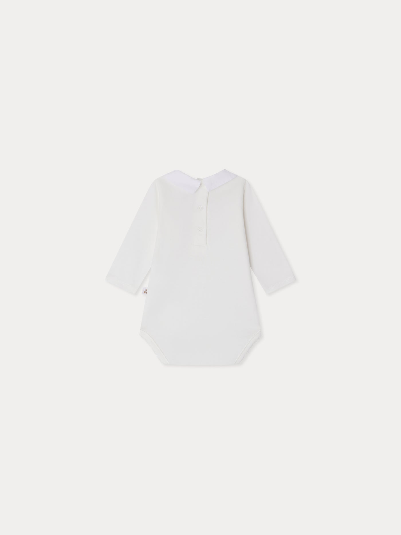 September bodysuit with embroidered horse collar in organic cotton