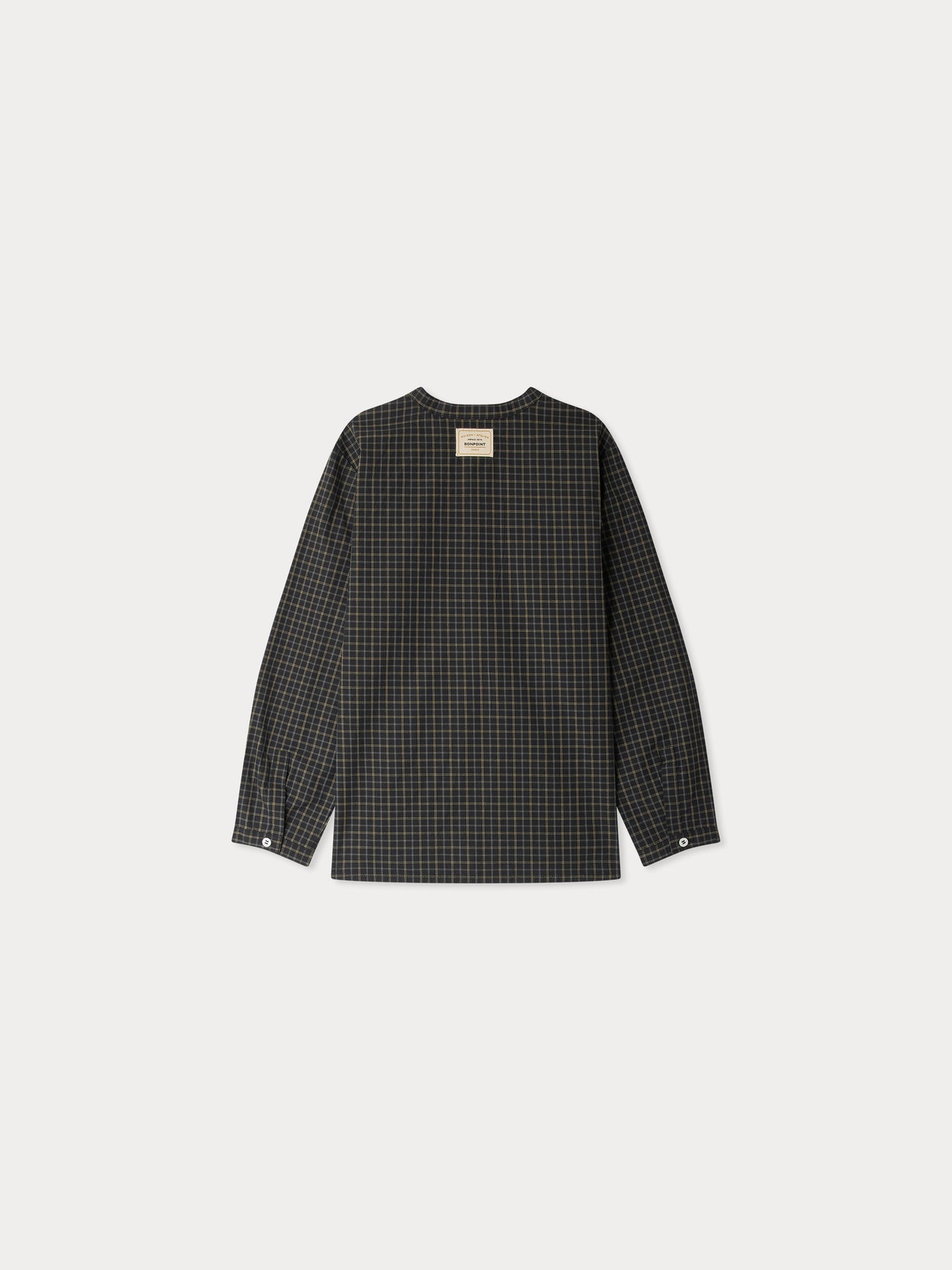 Artist shirt with mandarin collar