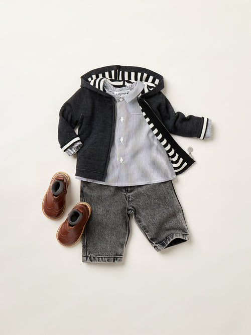 Fine striped boubou shirt