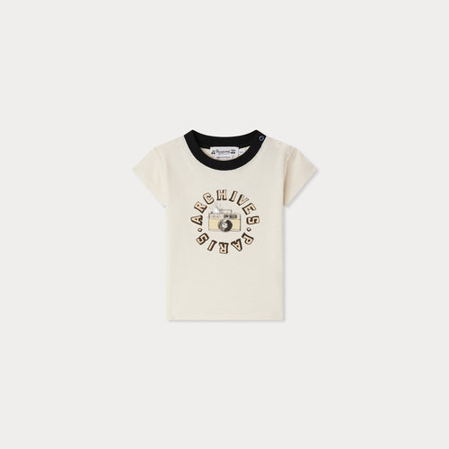 Tom T-shirt with Paris archives print in organic cotton