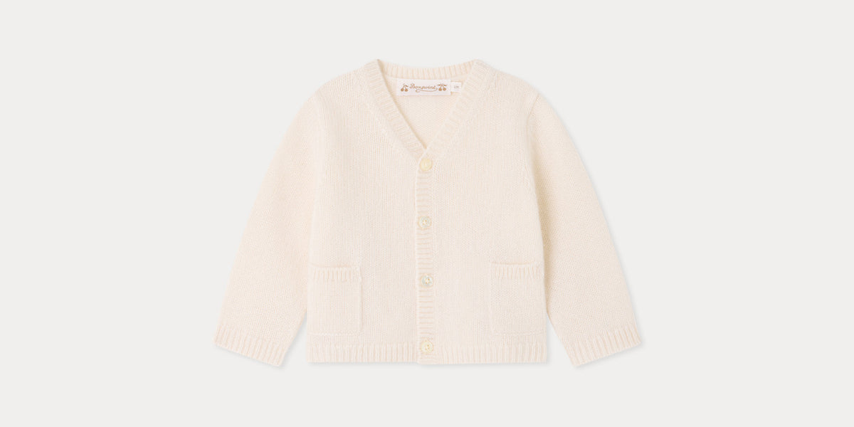 Cashmere Baby cardigan milk white | baby girl sweaters and 