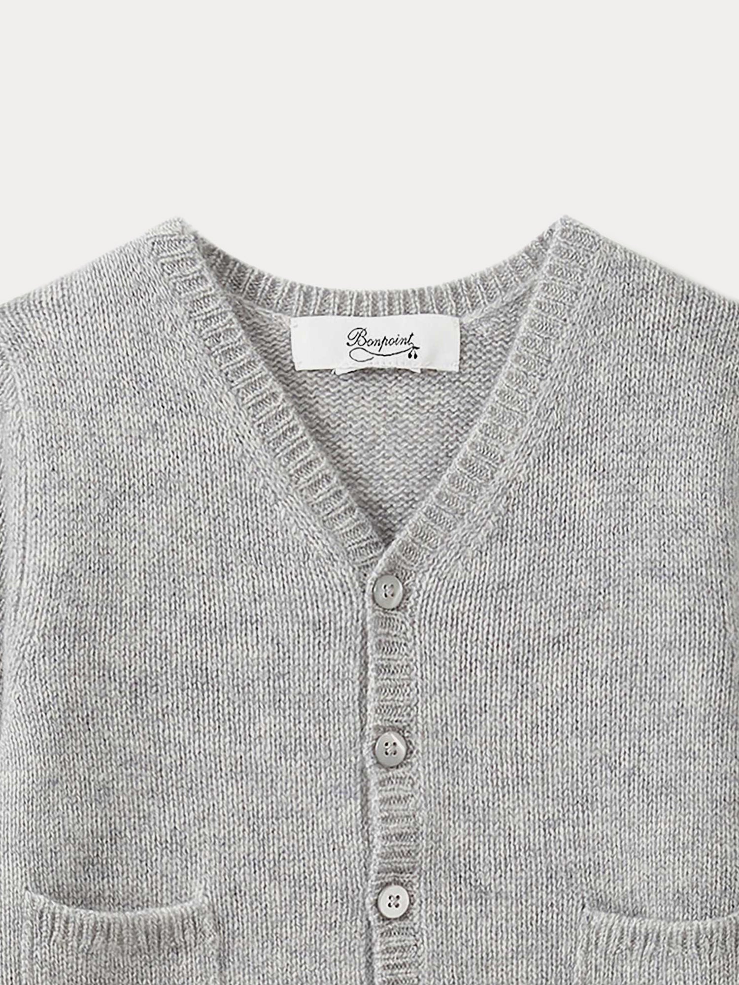 Bonpoint Gray Lightweight Varsity Cardigan for 18 month old hotsell