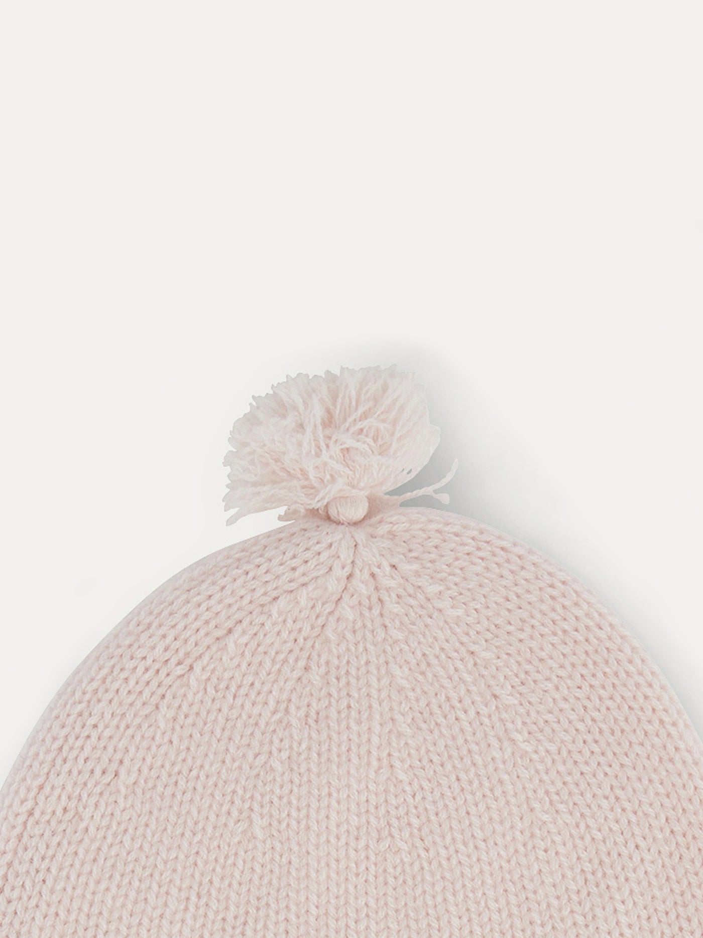 Babies' beanie hat pale pink