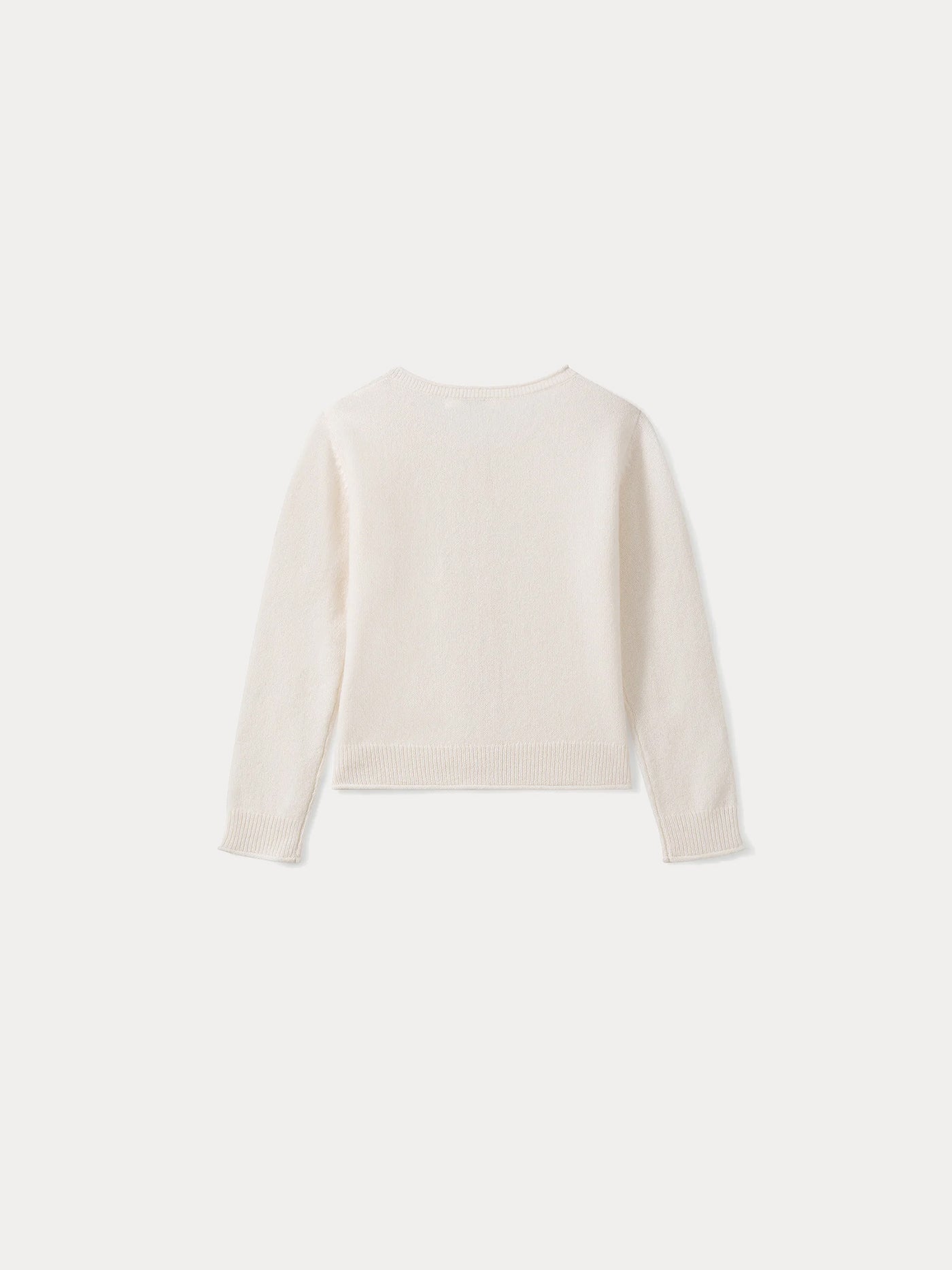 Girls' Cashmere Cardigan milk white