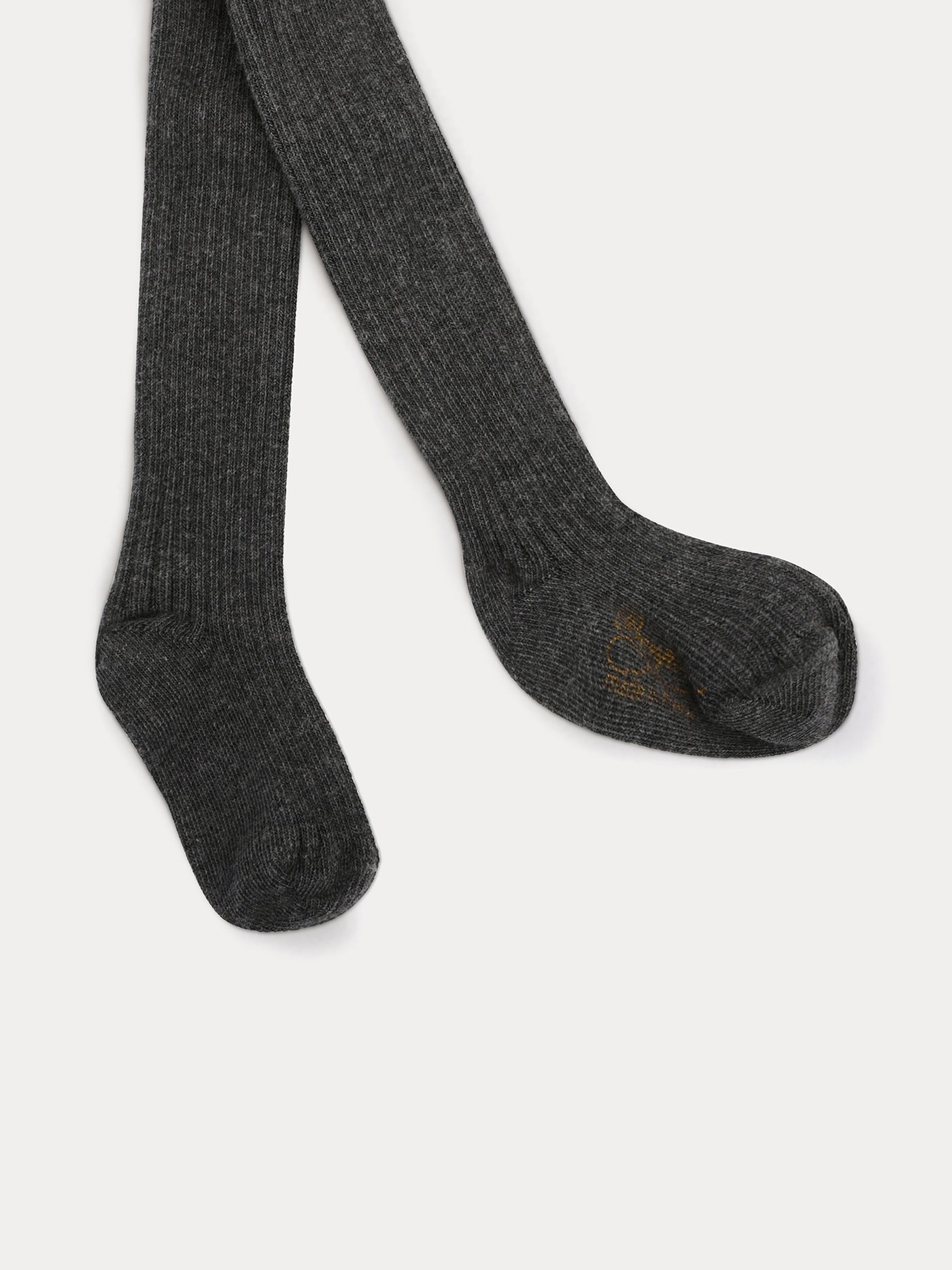 Baby Ribbed Tights dark heathered gray