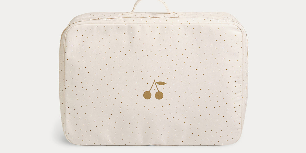 Baby Coated Cotton Large Suitcase gold | baby essentials • Bonpoint