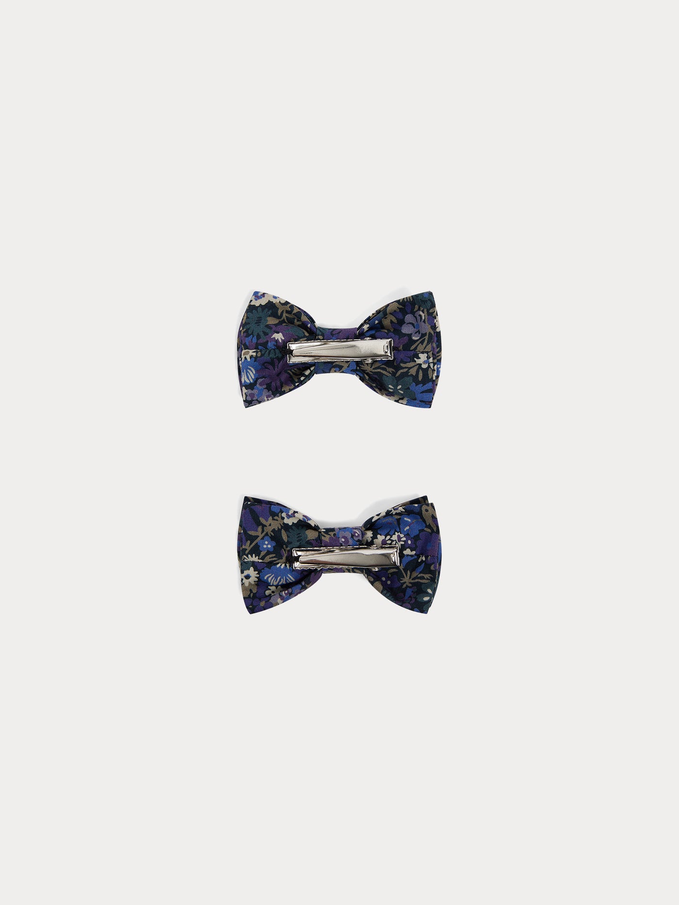Tutu hair clips made with blue Liberty fabrics