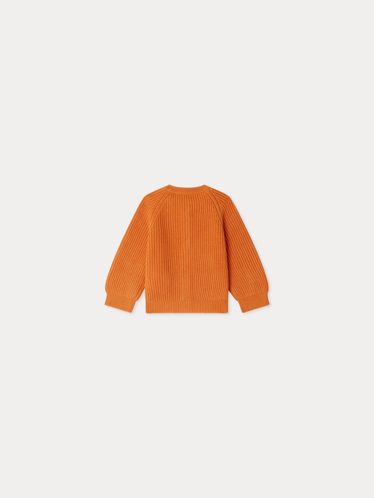 Giusto ribbed cardigan in orange • Bonpoint