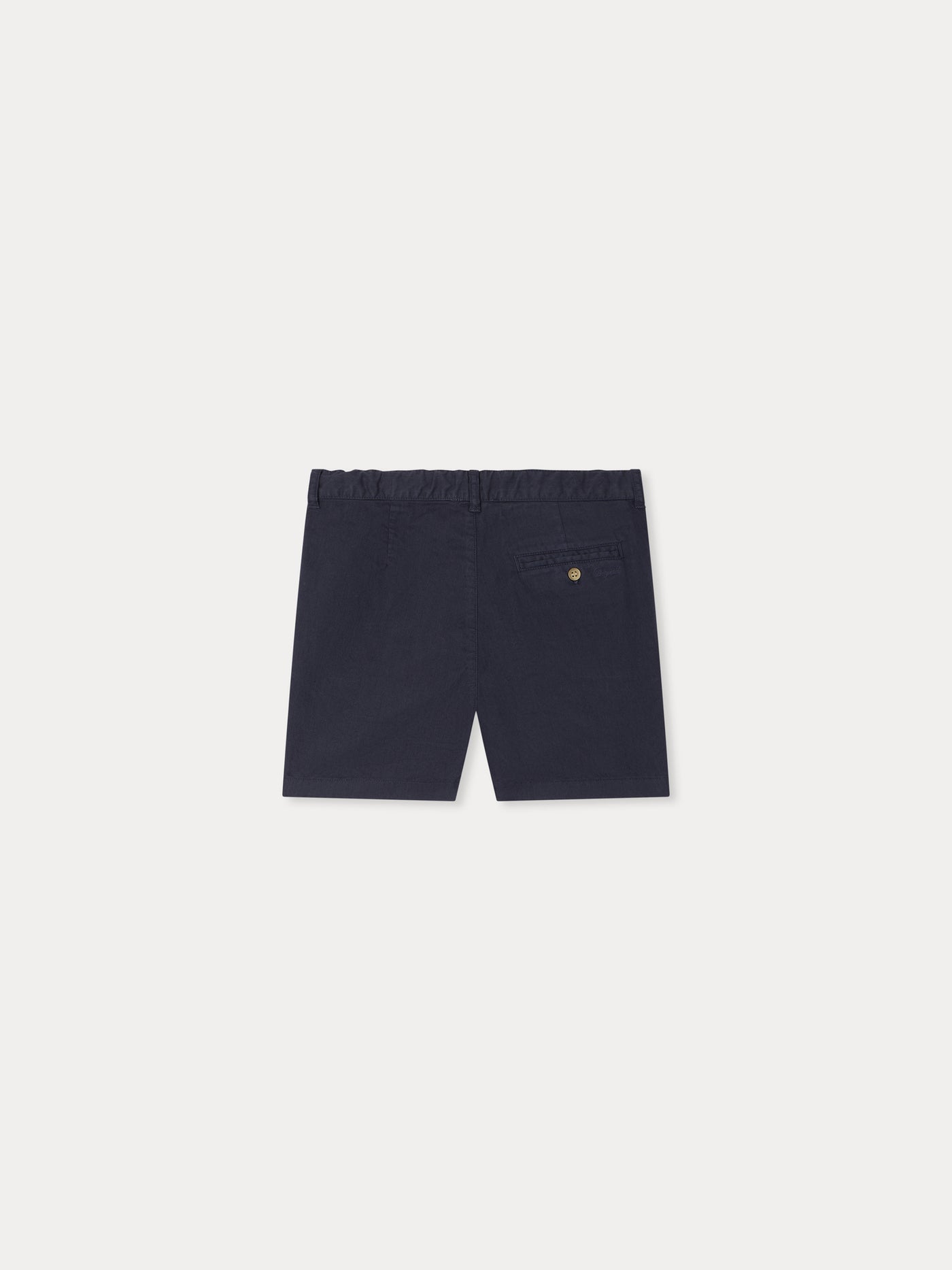 Charles navy blue chino bermuda shorts with pleats