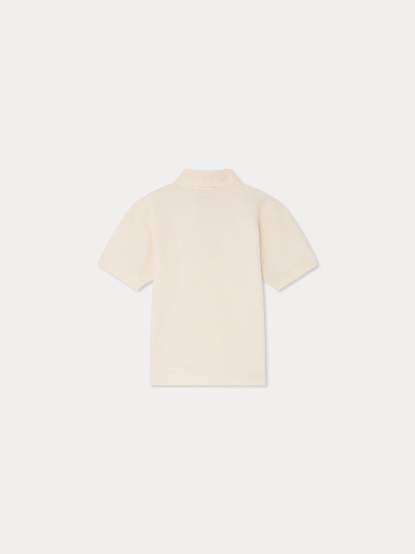 Lorris polo shirt embroidered in organic cotton milky white