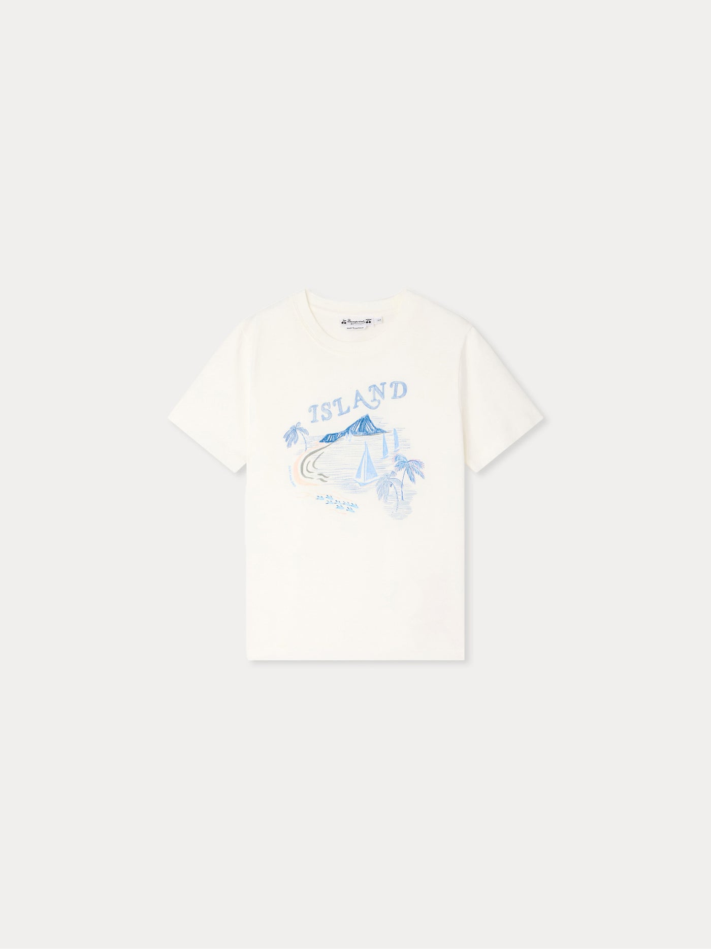 Thibald island print t-shirt in organic cotton