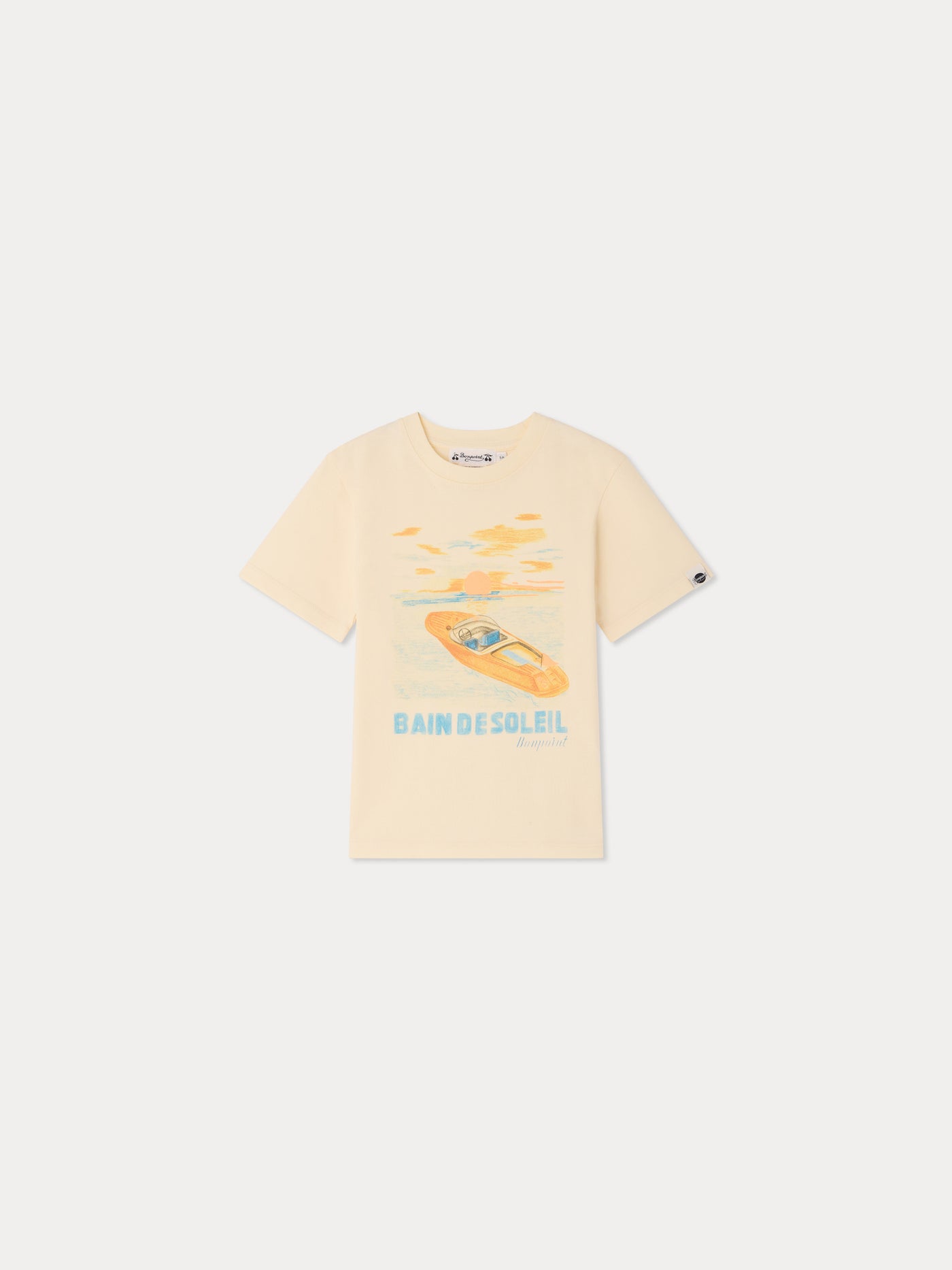 Thibald "bain de soleil" print t-shirt in organic cotton