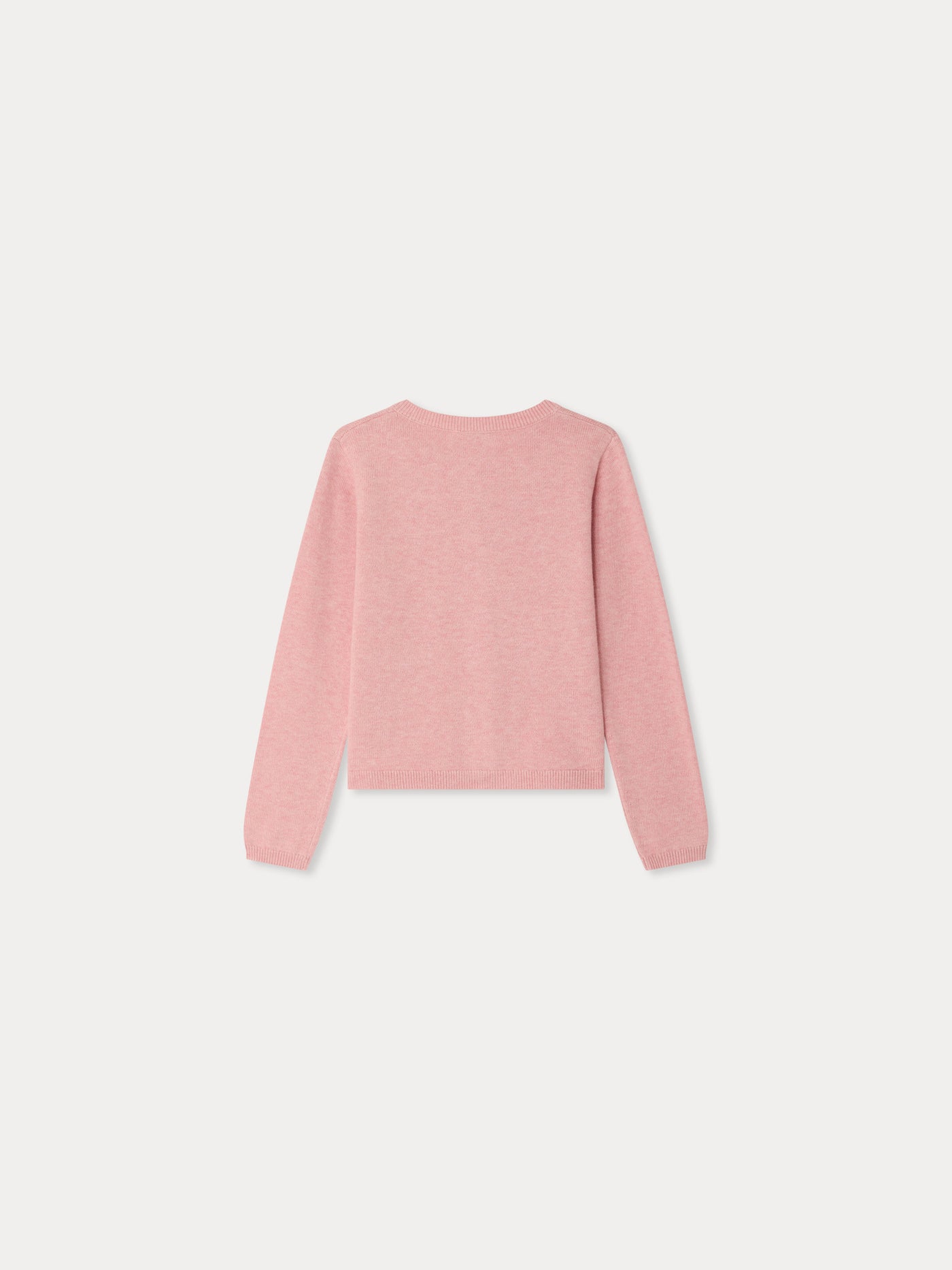 Lilith cardigan with round neck and hand-embroidered cherries