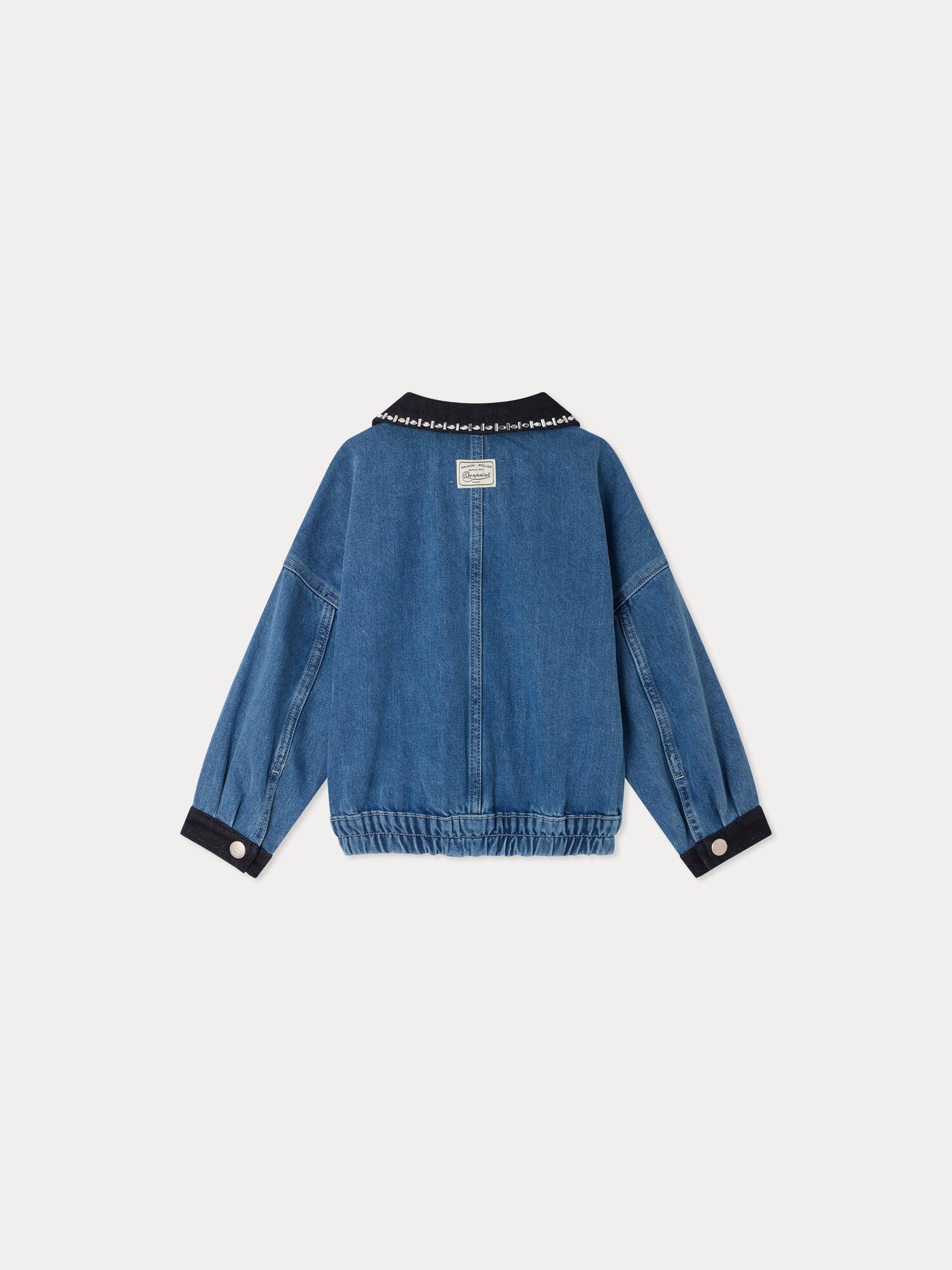 Lala denim jacket with rhinestones